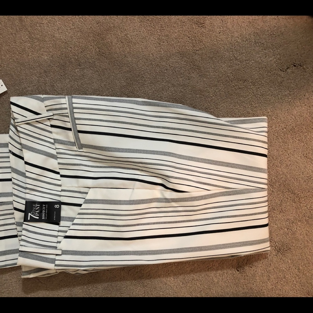 NY & Co. black & White pin strip wide leg slacks